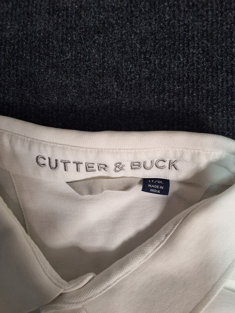 Cutter & Buck Men's White Polo Sweater